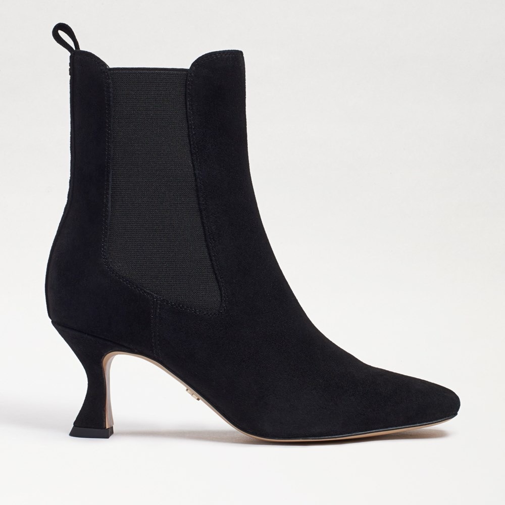 Sam Edelman Lain Ankle Boot Black Suede | 10.5